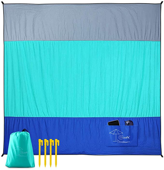 Sand Free Waterproof Blue Abysmal Sea Perfect for Travel Camping Soft and Durable Material Beach Vocation 10X 9 Extra Large OCOOPA Beach Blanket Abysmal Sea Series Light Weight and Portable