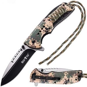 Grand Way Tactical Folding Knife with Spring Assist
